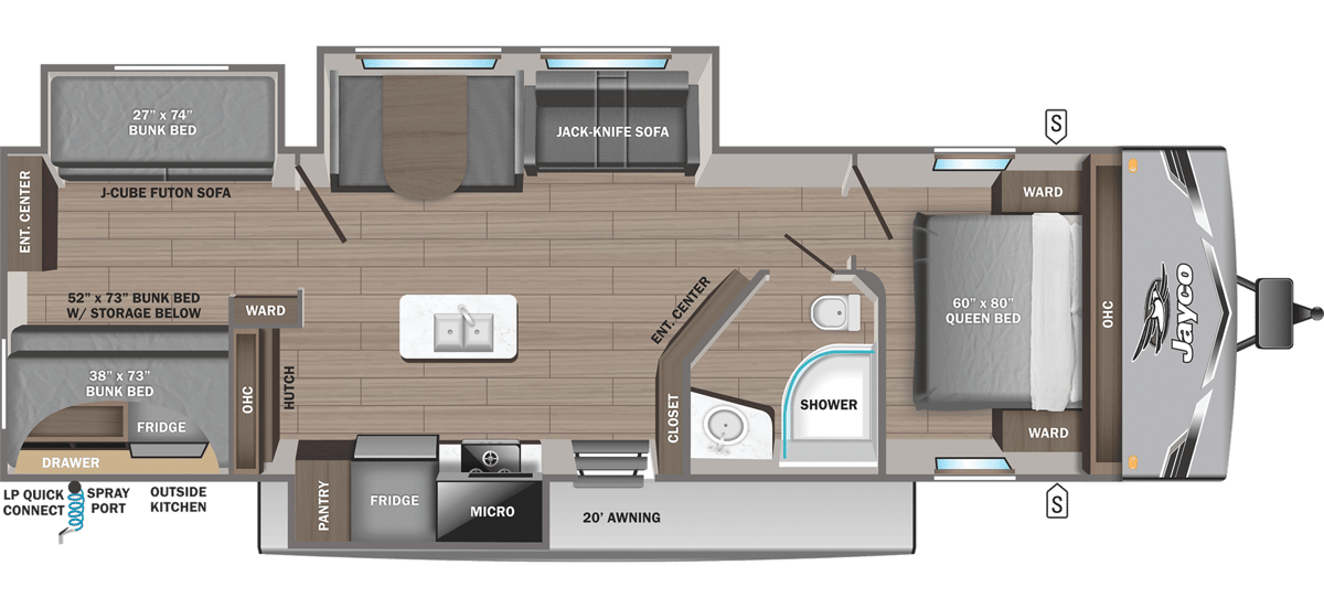 2026 JAYCO Jay Flight SLX 333BTS floorplan