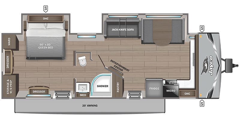 2026 Jayco Jay Flight SLX 280FKS floorplan