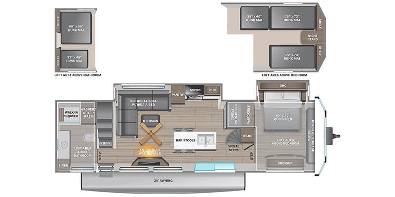 2026 JAYCO JAY FLIGHT BUNGALOW JAYLOFT floorplan