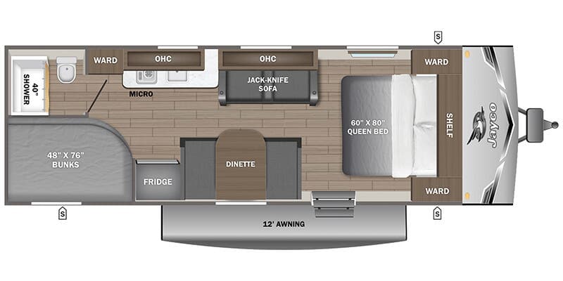 2026 Jayco Jay Flight SLX 250BHW floorplan